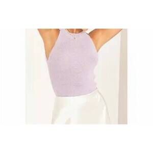 NEW DOUBLE ZERO sleeveless halter top in taro